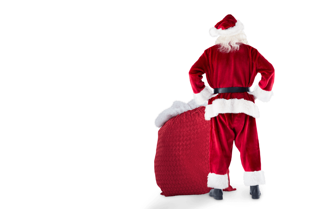 Transparent Santa with Sack of Gifts, Holiday Festive Theme - Download Free Stock Images Pikwizard.com