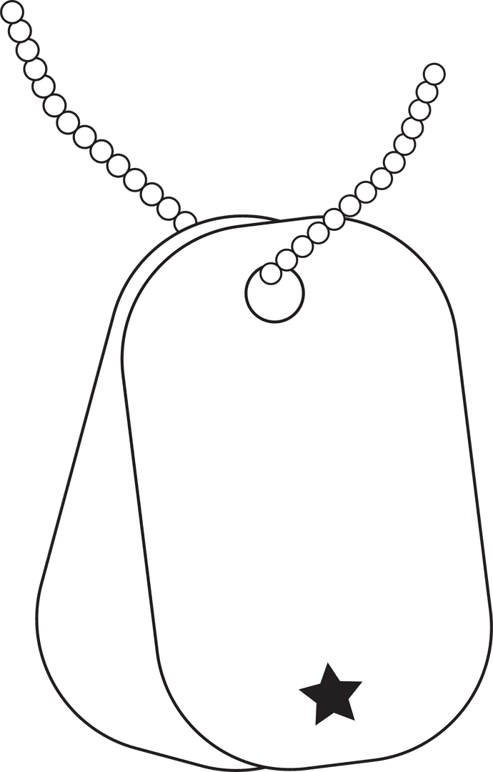 Blank Dog Tags on Transparent Background for Custom Design