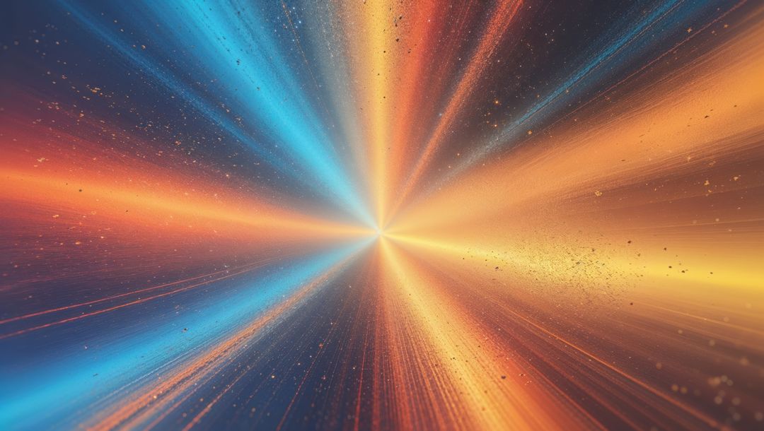 Dynamic Radial Light Burst Abstract Art with Cosmic Energy