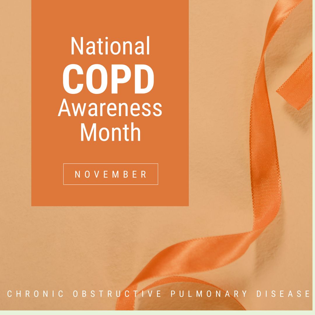 National COPD Awareness Month Highlighting Orange Ribbon