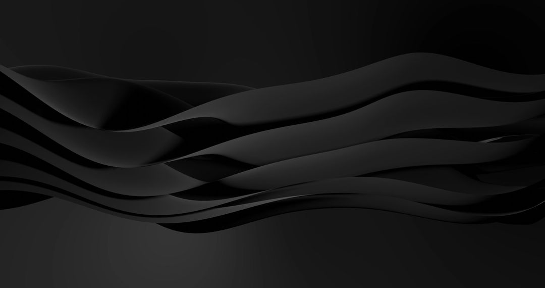 Abstract Black Wave Layers on a Minimalist Background