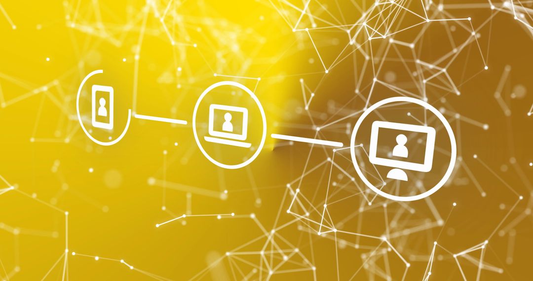 Digital Network Connectivity and Data Exchange Illustration