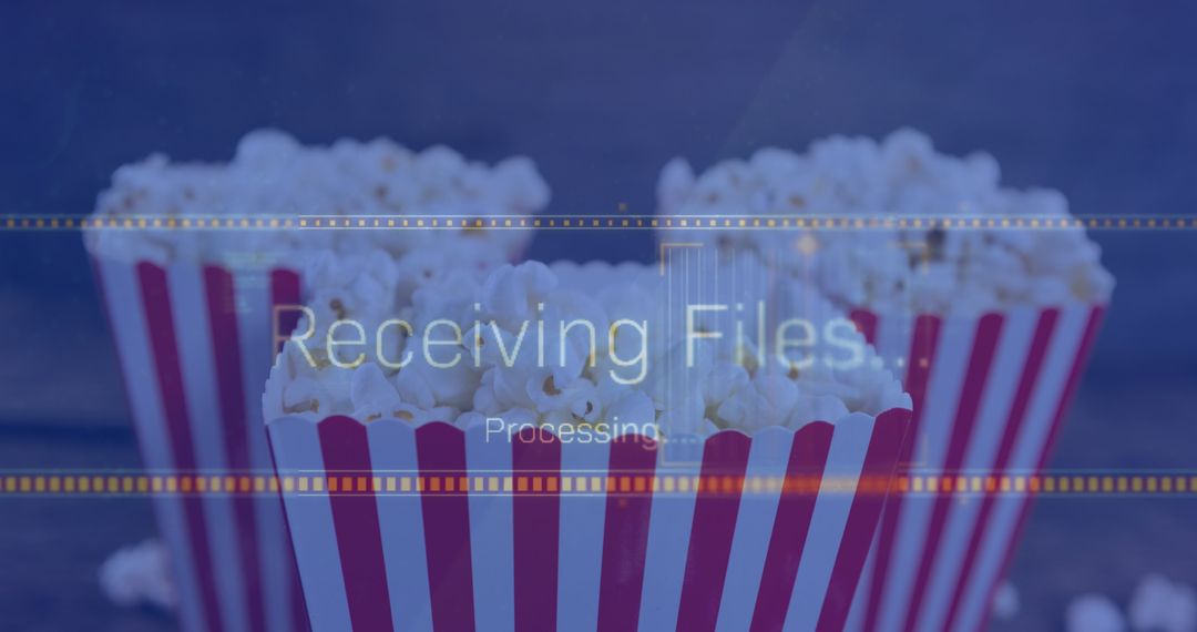Popcorn with Digital Data Processing Overlay