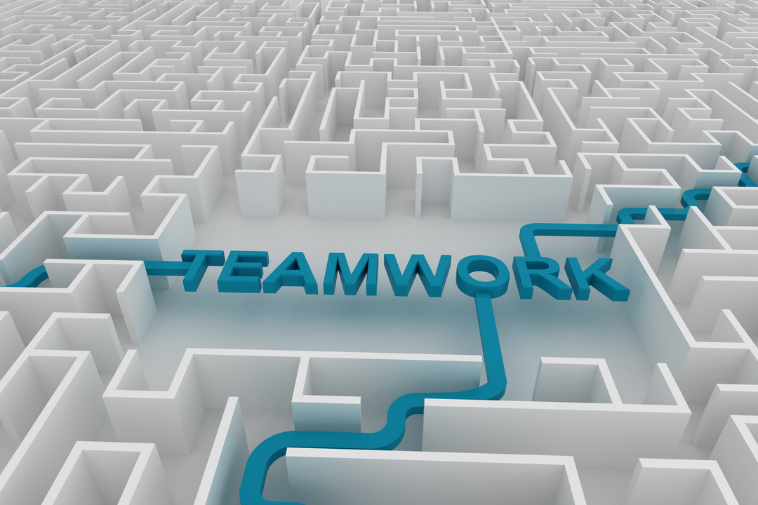 High Angle View of Teamwork Text with Transparent Maze Background - Download Free Stock Images Pikwizard.com