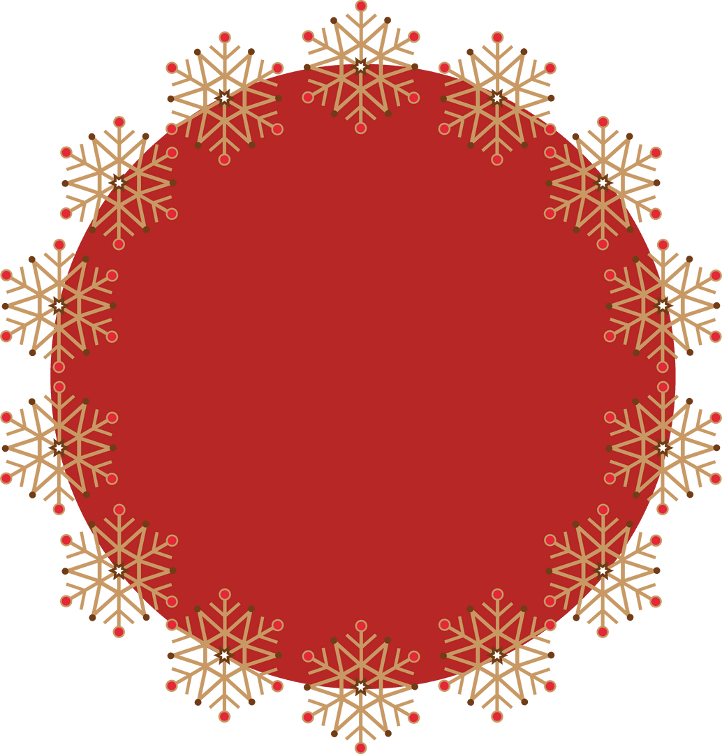 Elegant Christmas Frame with Transparent Background