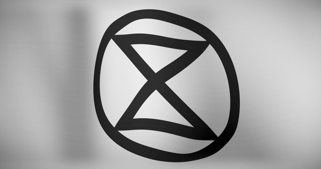 White Flag Waving with Extinction Symbol for Political Movement