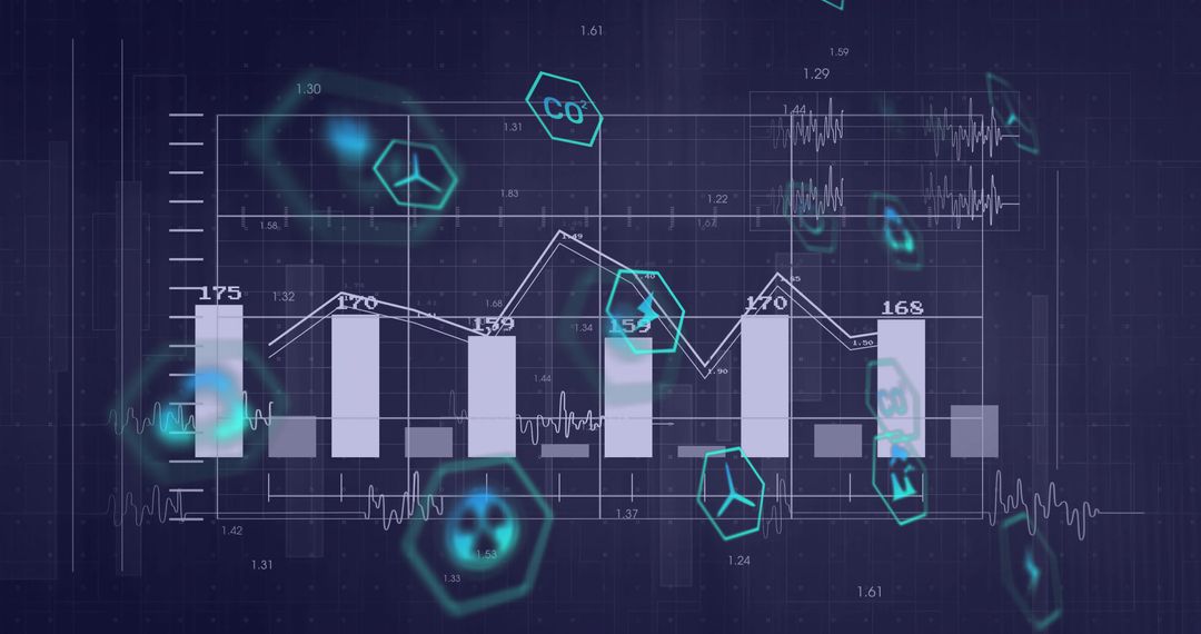 Futuristic Data Visualization Technology Concept