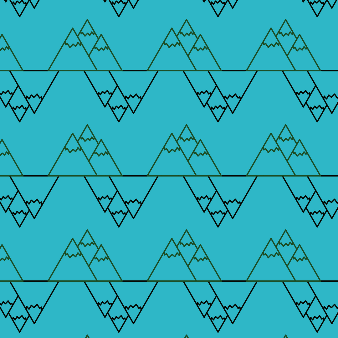 Abstract mountain pattern on transparent background for design inspiration
