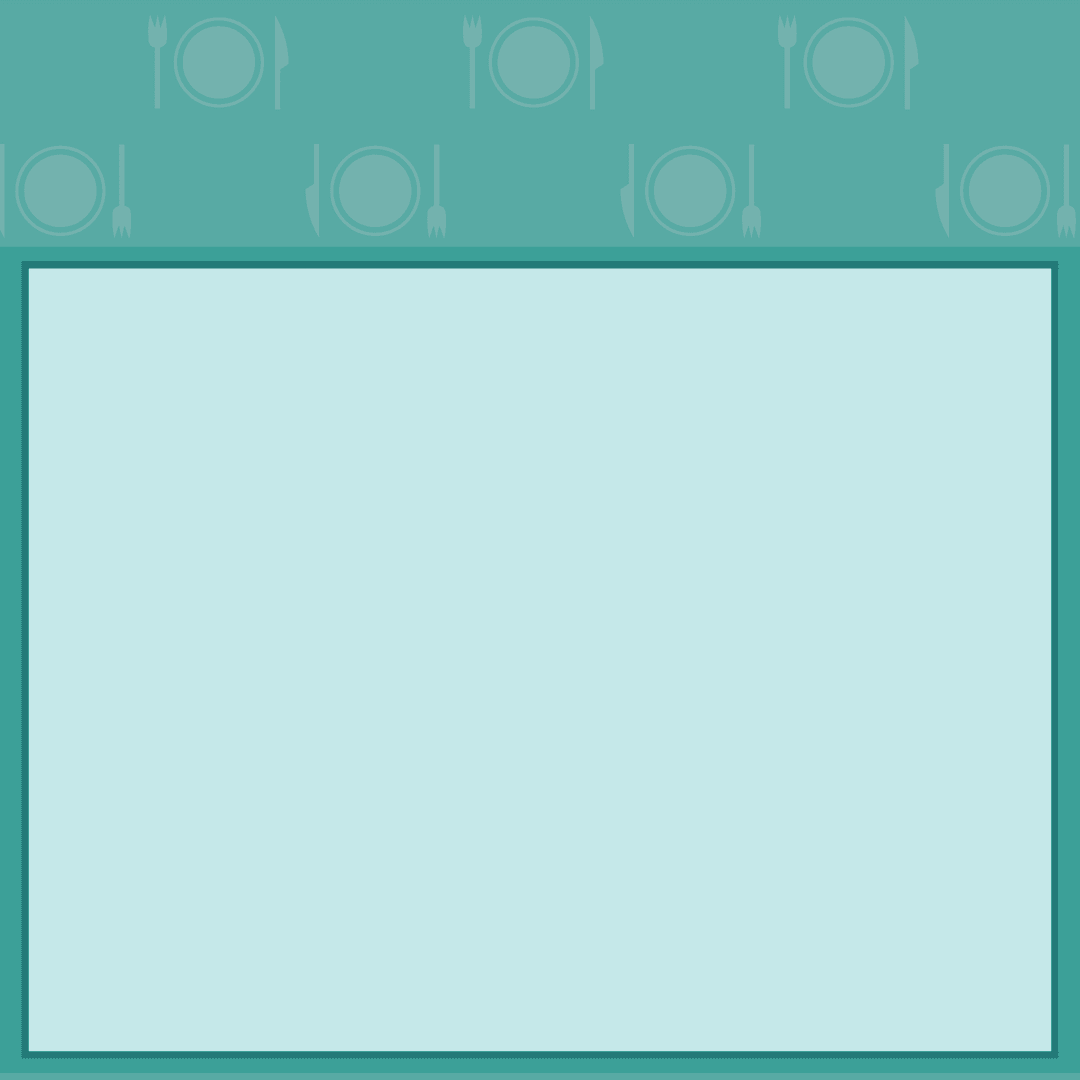 Green Dining Set With Copy Space on Transparent Background