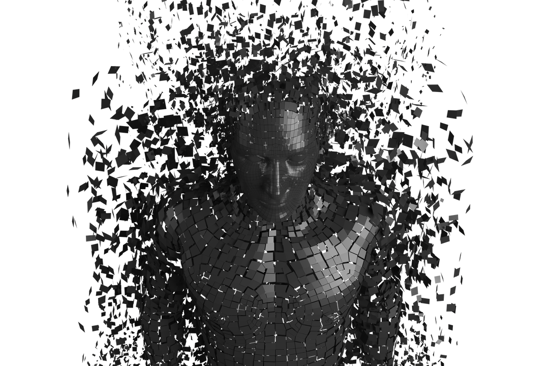 Pixelated Transparent 3D Human Disintegrating - Download Free Stock Images Pikwizard.com