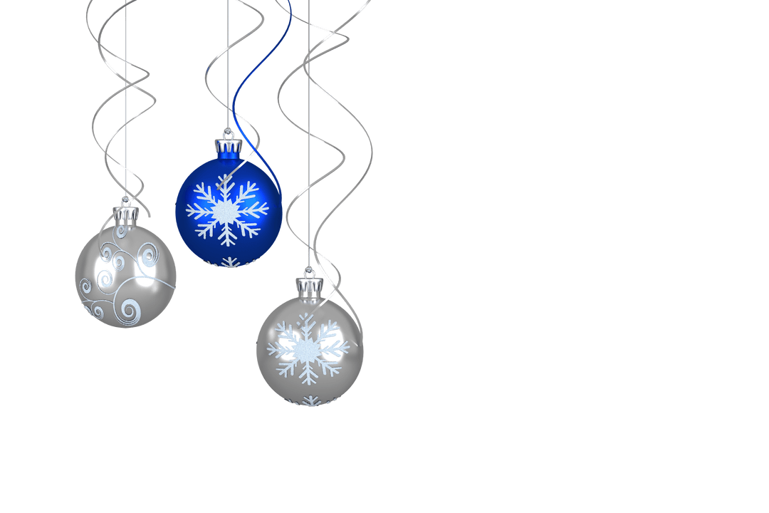 Transparent Holiday Baubles with Delicate Snowflake Patterns