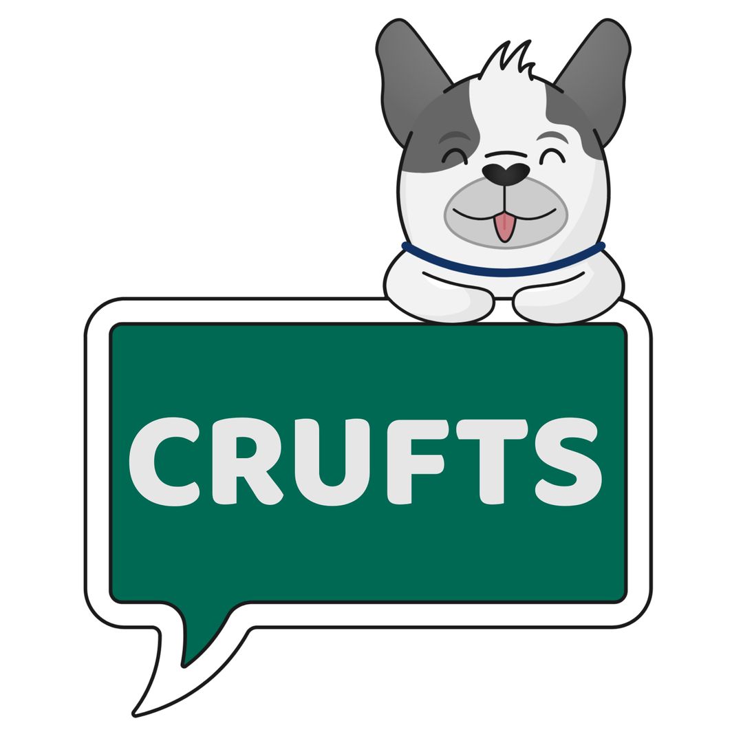 Crufts Dog Show Logo with Happy Cartoon Dog