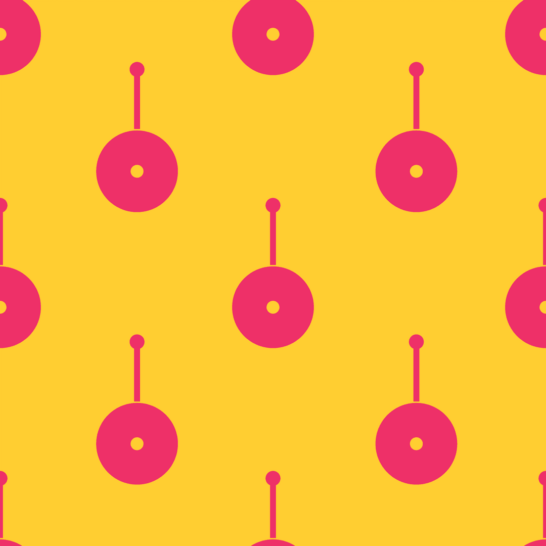 Colorful Red Shapes on Orange and Transparent Background