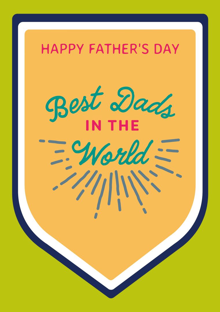 Colorful Father's Day Badge Celebrating Best Dads in the World - Download Free Stock Templates Pikwizard.com