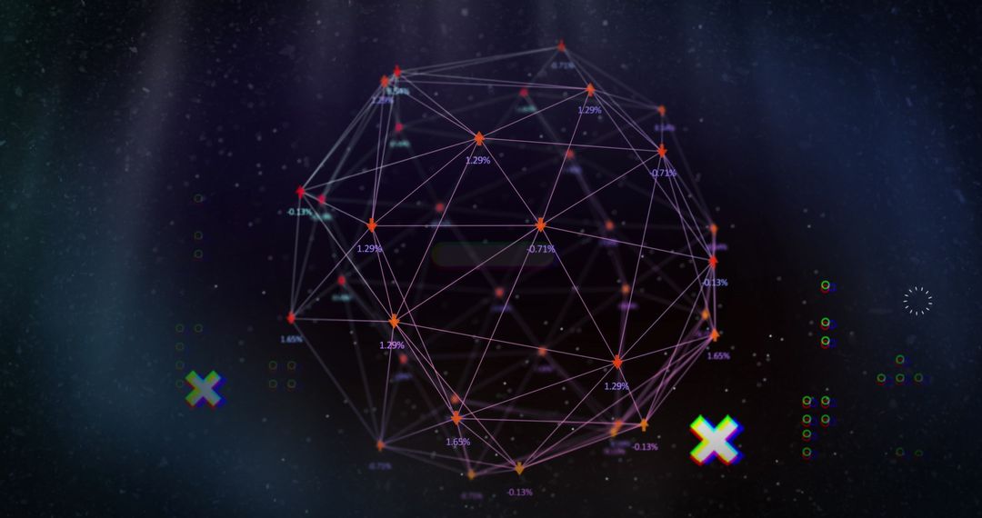Digital Globe with Data Networks and Connection Lines