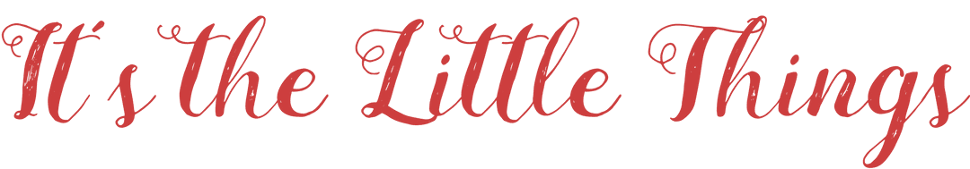It's the Little Things Red Cursive Text Transparent Background