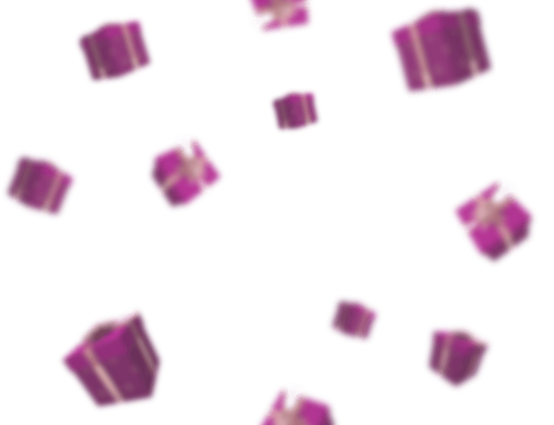 Transparent Vector Purple Gift Box Pattern for Celebrations