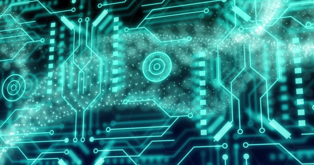 Digital Circuitry Concept with Data Visualization Design