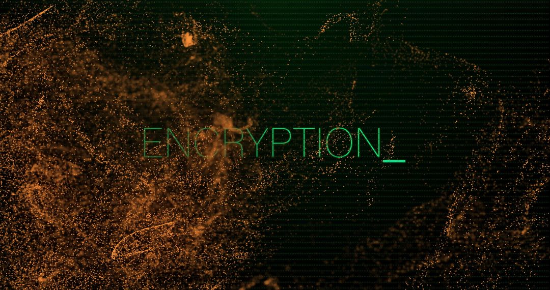 Encryption Concept with Abstract Digital Particle Art