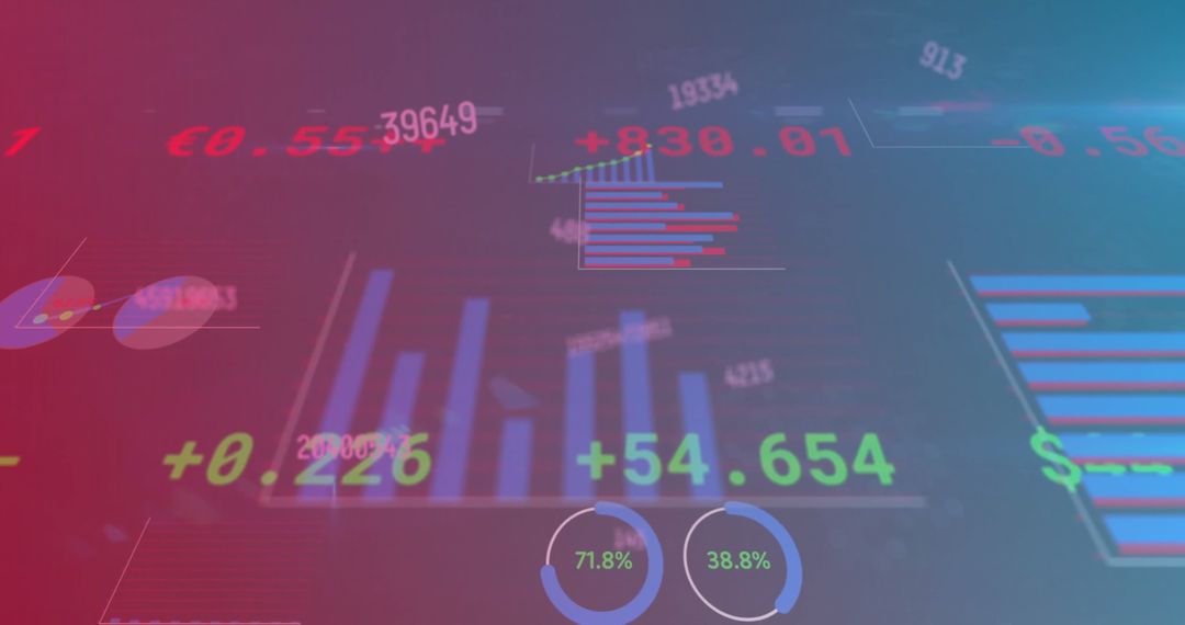 Digital Financial Data Stock Market Analytics Display