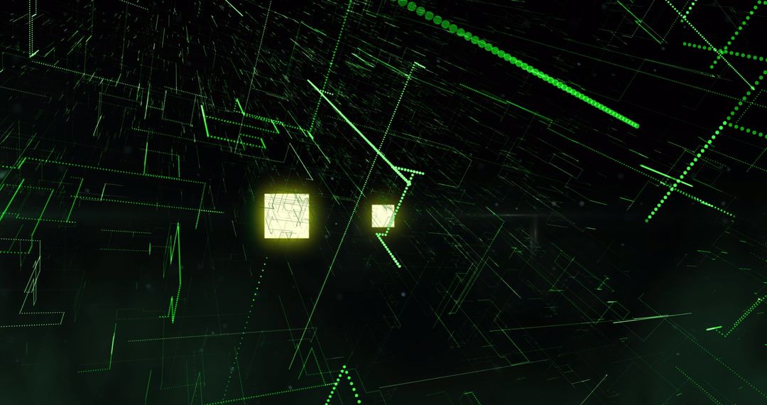 Abstract Data Stream in Futuristic 3D Environment