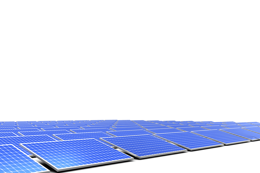 Transparent Solar Panels Vector Illustration Representing Clean Energy Concept