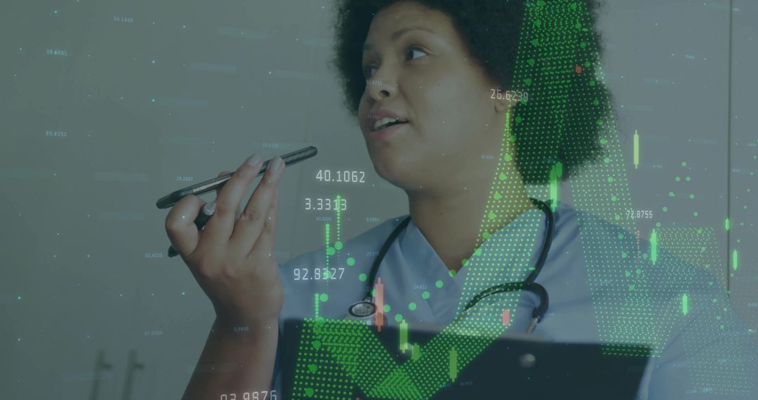 Healthcare Professional Using Digital Tools for Medical Data Analysis