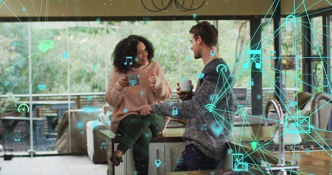 Couple in Digital Networked Home Environment