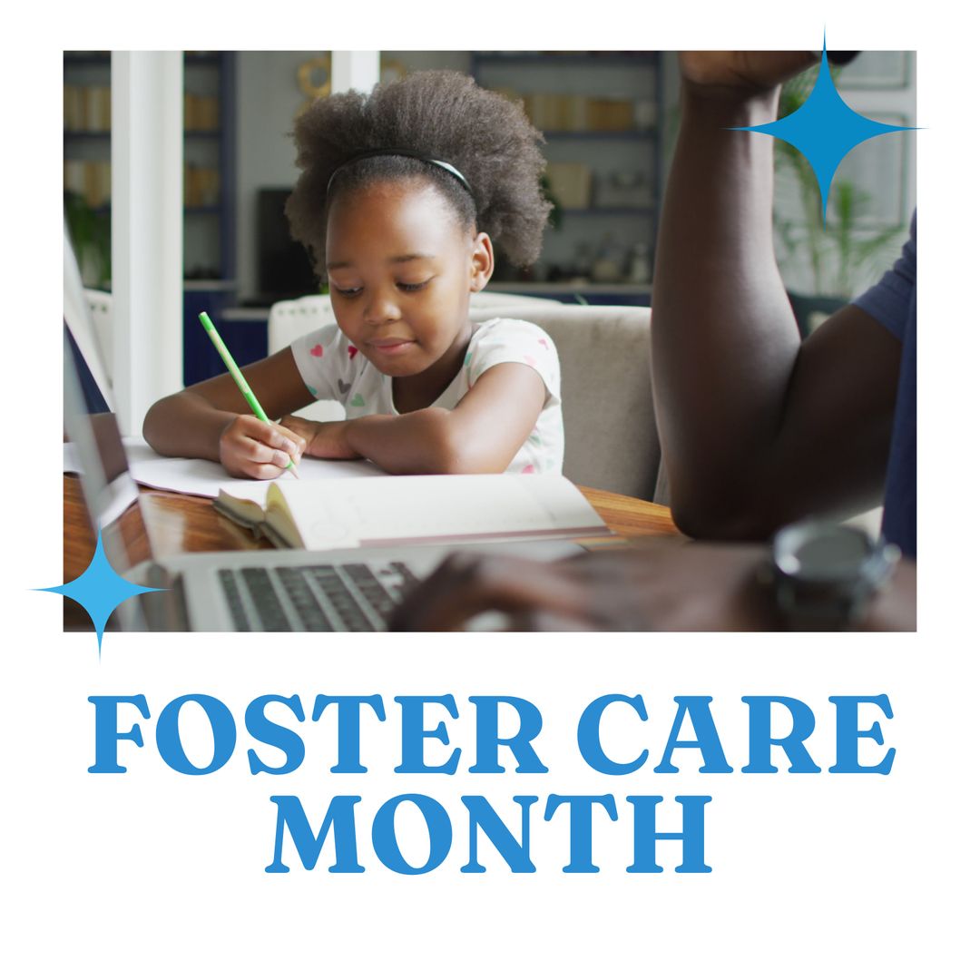 Father and Daughter Honoring Foster Care Month at Home