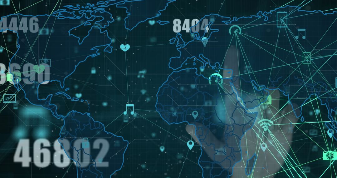 Global Connectivity Network Visualization with Digital Icons