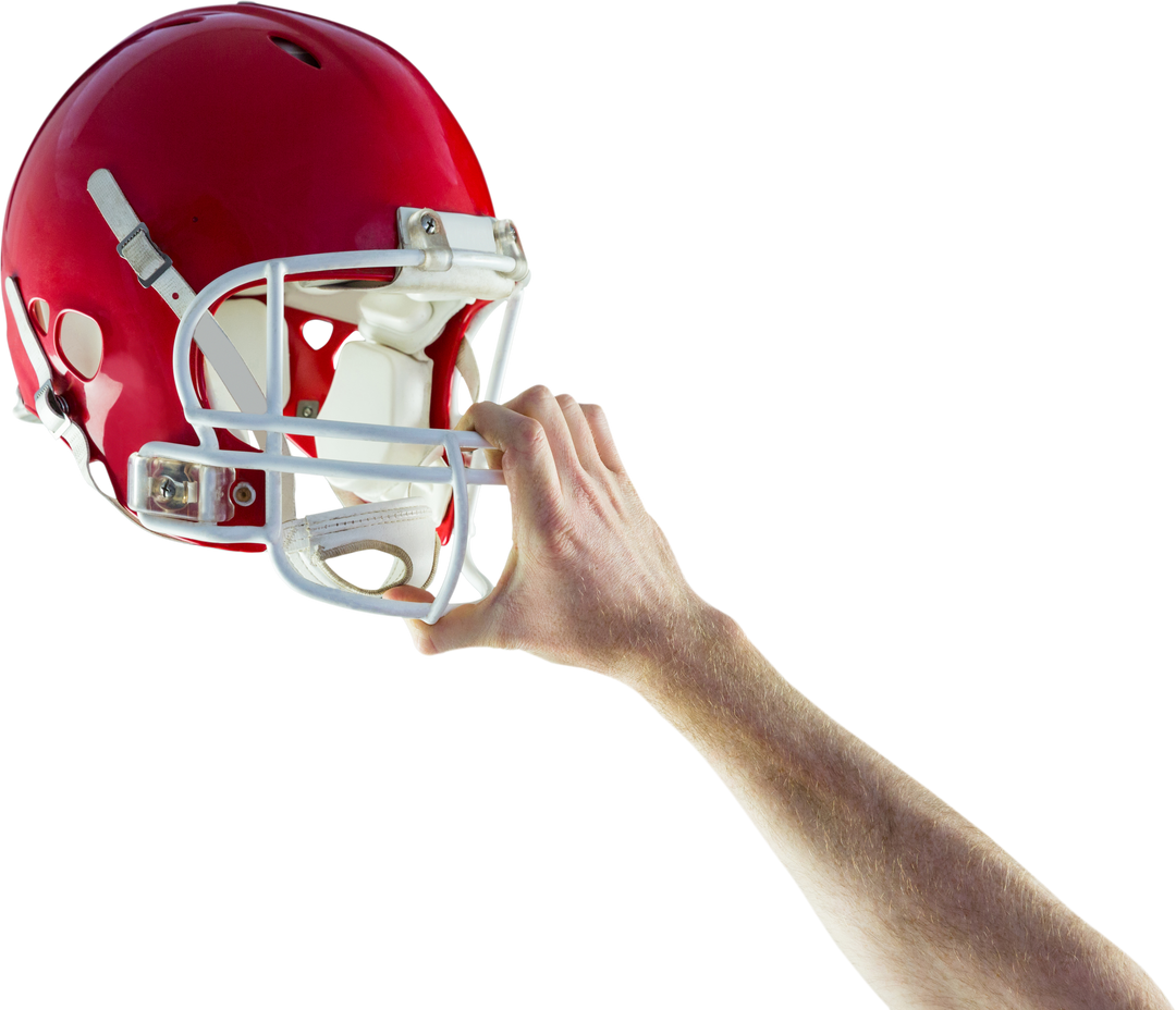 Transparent View of Hand Gripping Football Helmet with Force - Download Free Stock Images Pikwizard.com