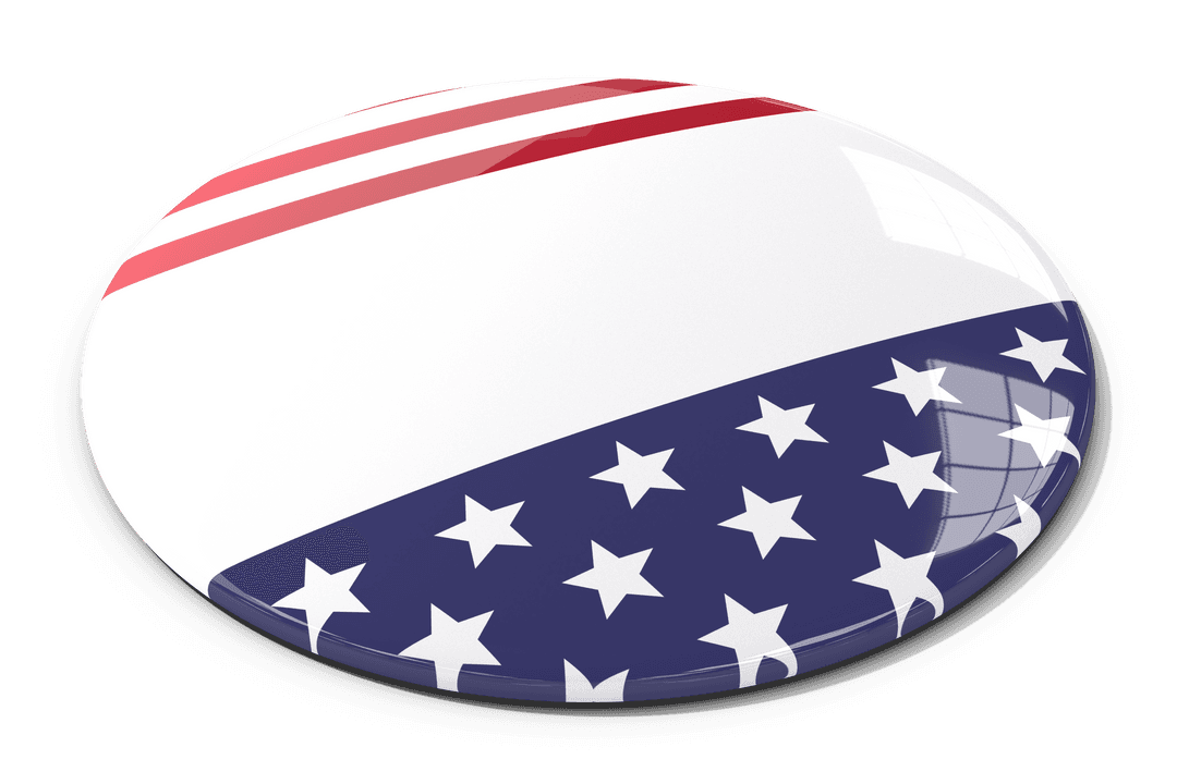 Transparent USA Flag Badge Illustration
