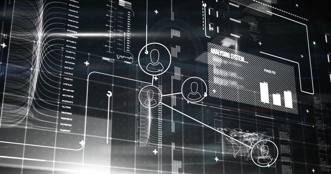 Conceptual Interface Illustration with Data Analytics