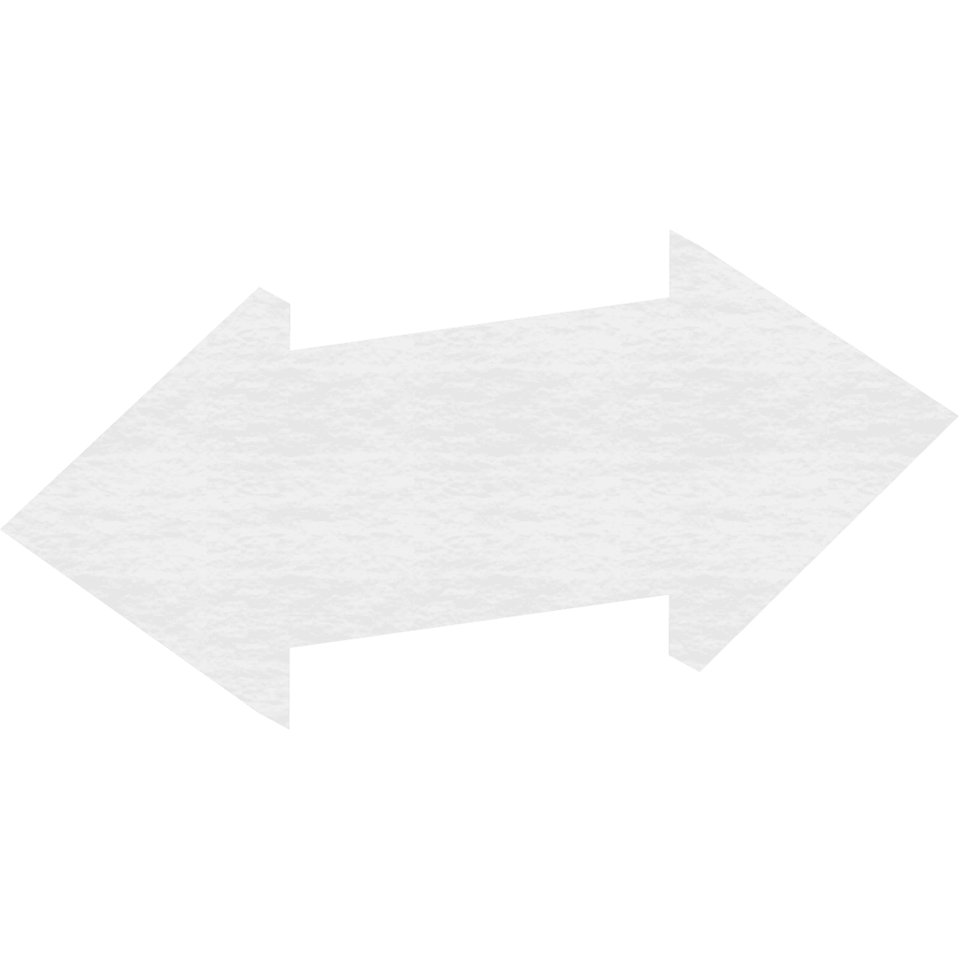 White Transparent Double-Sided Arrow Symbol on Clear Background