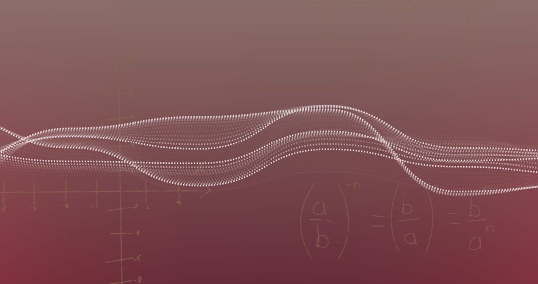 Abstract Digital Wave with Mathematical Equations in Gradient Background