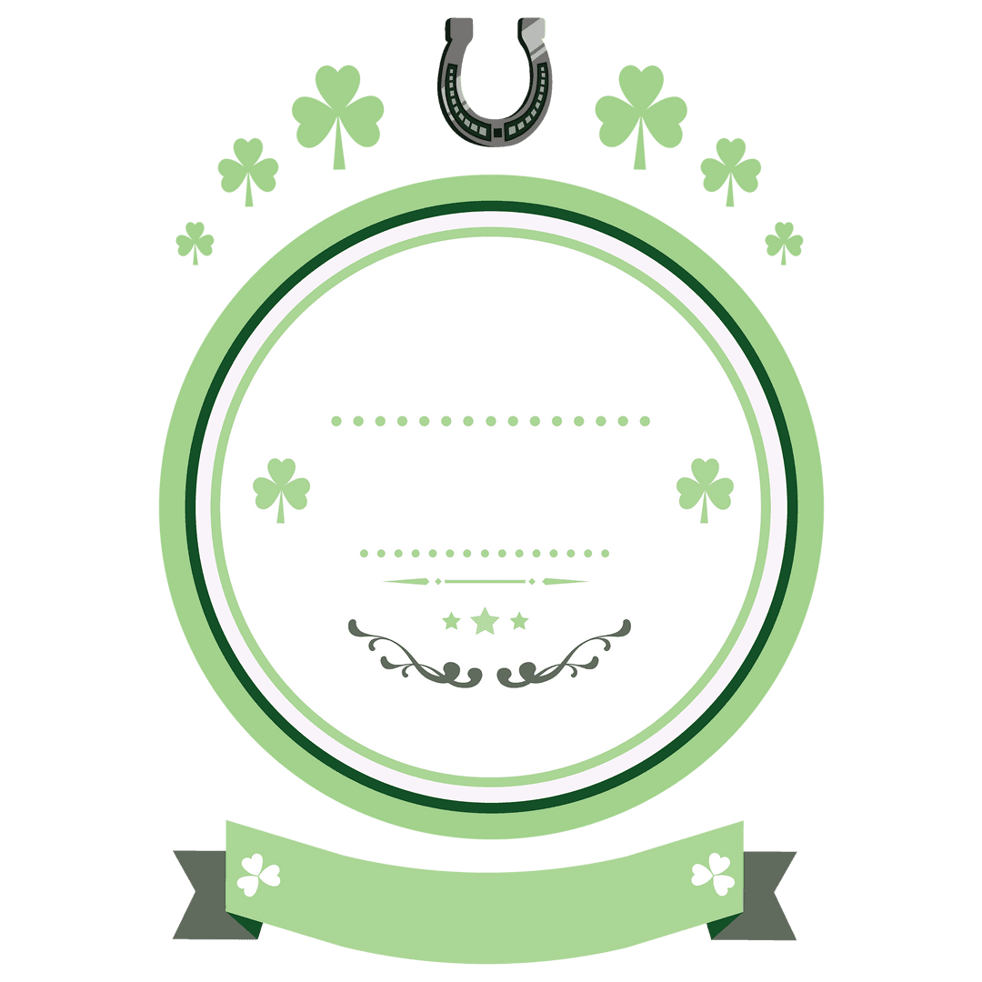 Green Badge with Shamrocks on Transparent Background for Custom Design - Download Free Stock Images Pikwizard.com