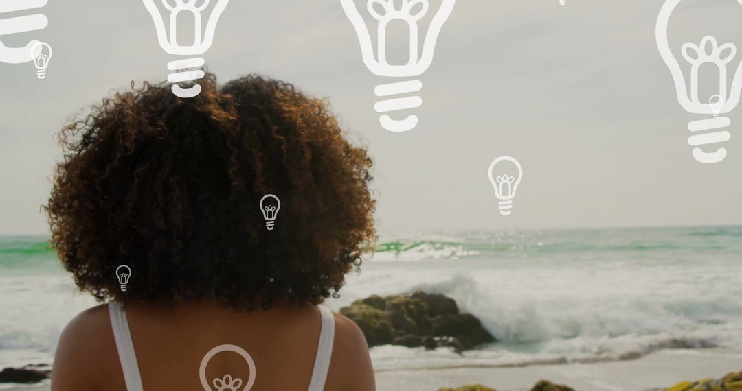 Inspiration and Creativity Concept at Seaside