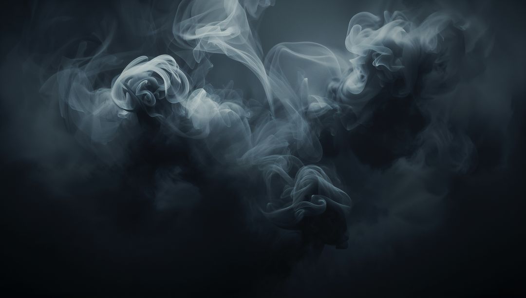 Mysterious Swirling Smoke in Atmospheric Dark Setting
