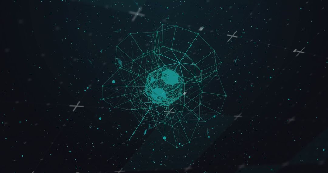 Futuristic Digital Globe in Abstract Dark Space