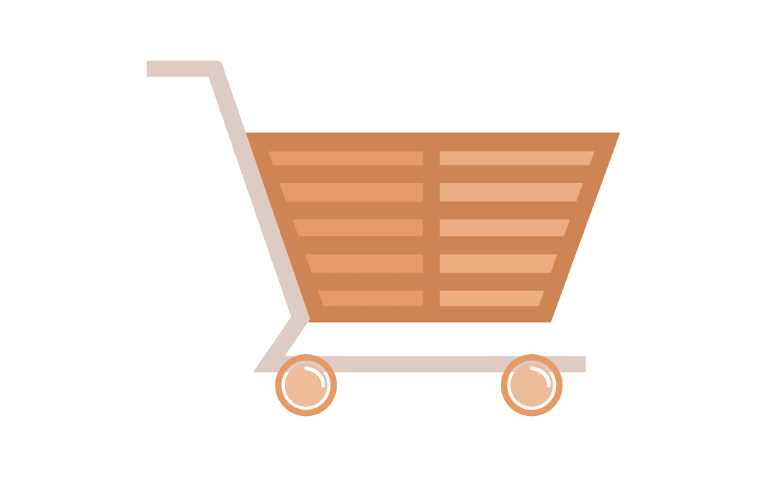 Transparent Shopping Cart Icon for Retail and E-Commerce