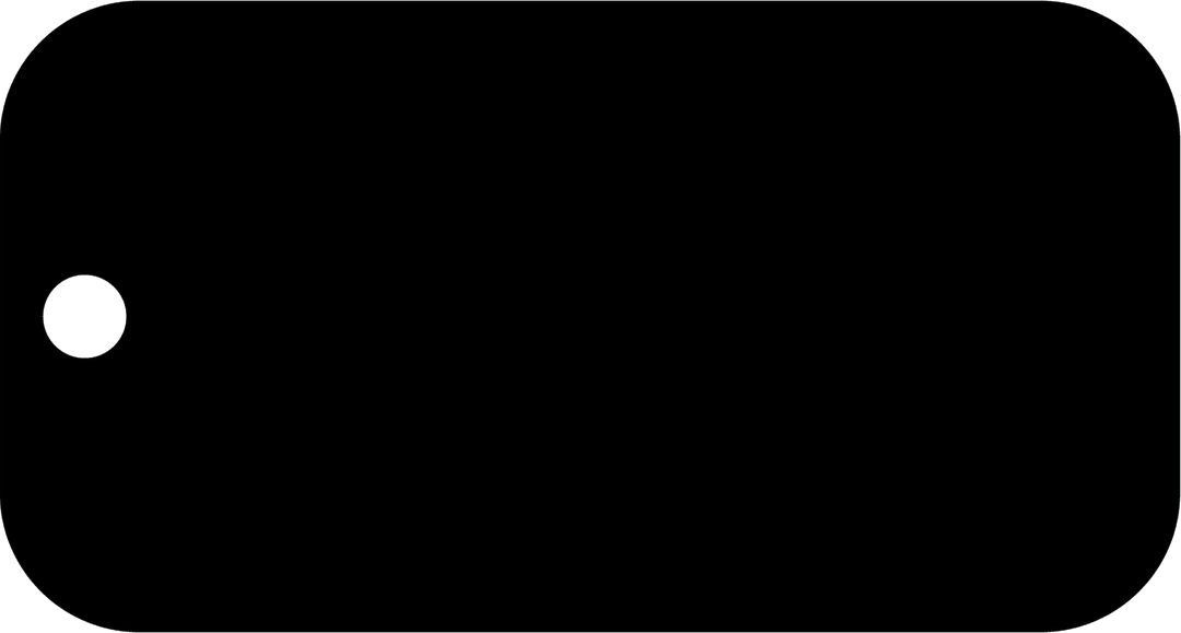 Black Vector Tag with Copy Space on Transparent Background