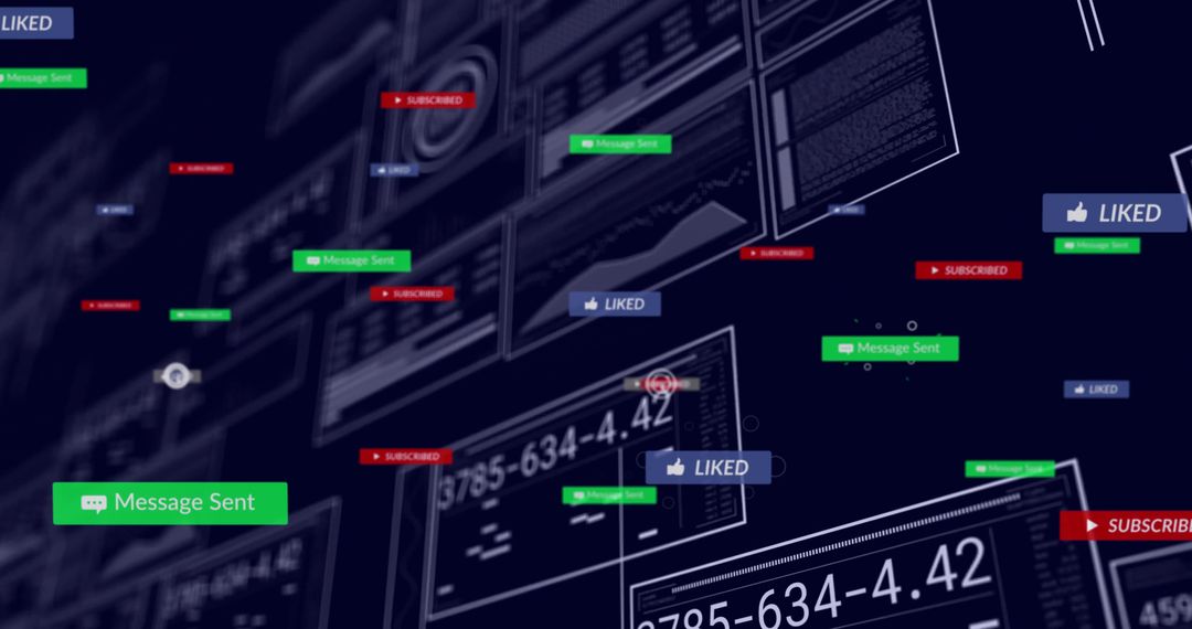 Digital Interface Showing User Engagement Notifications