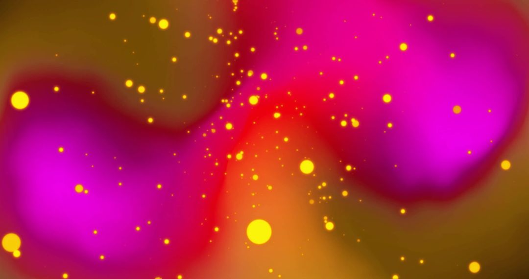 Colorful Abstract Lights with Floating Multicolored Orbs