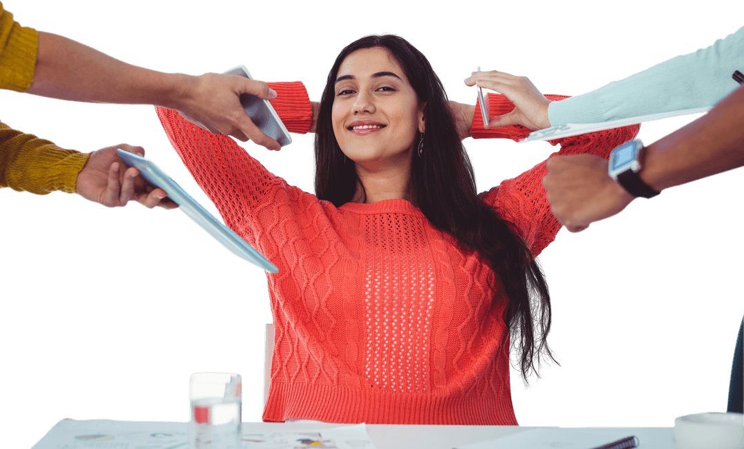 Confident Creative Manager in Transparent Work Environment