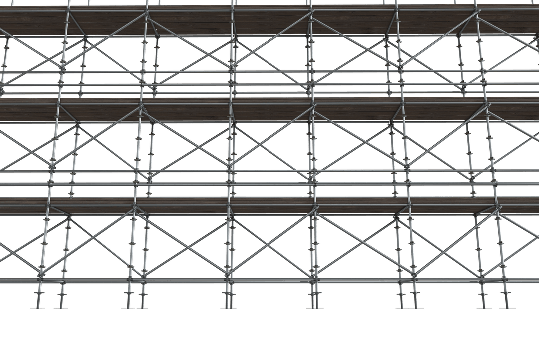 Industrial Strength Transparent Construction Scaffold Background