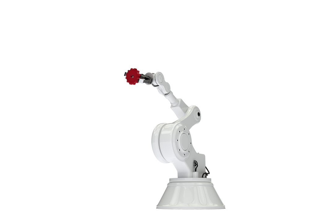 Transparent Industrial Robot Arm Holding Red Gear - Download Free Stock Images Pikwizard.com