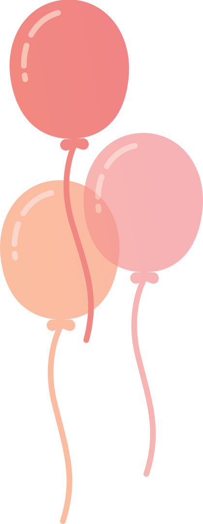 Digital png illustration of pink balloons on transparent background - Download Free Stock Images Pikwizard.com