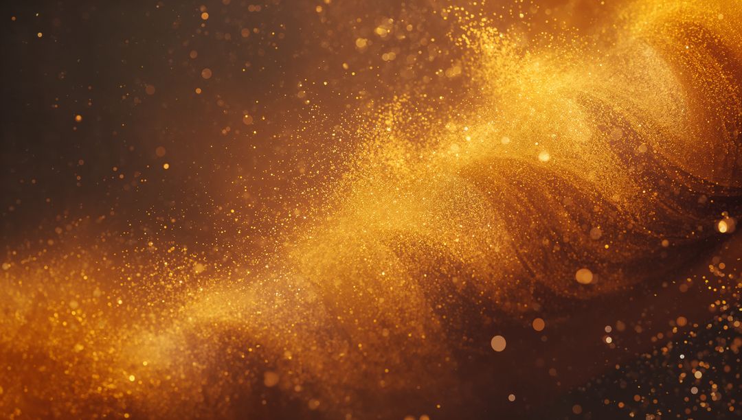 Swirling Golden Particles in Abstract Cosmic Atmosphere