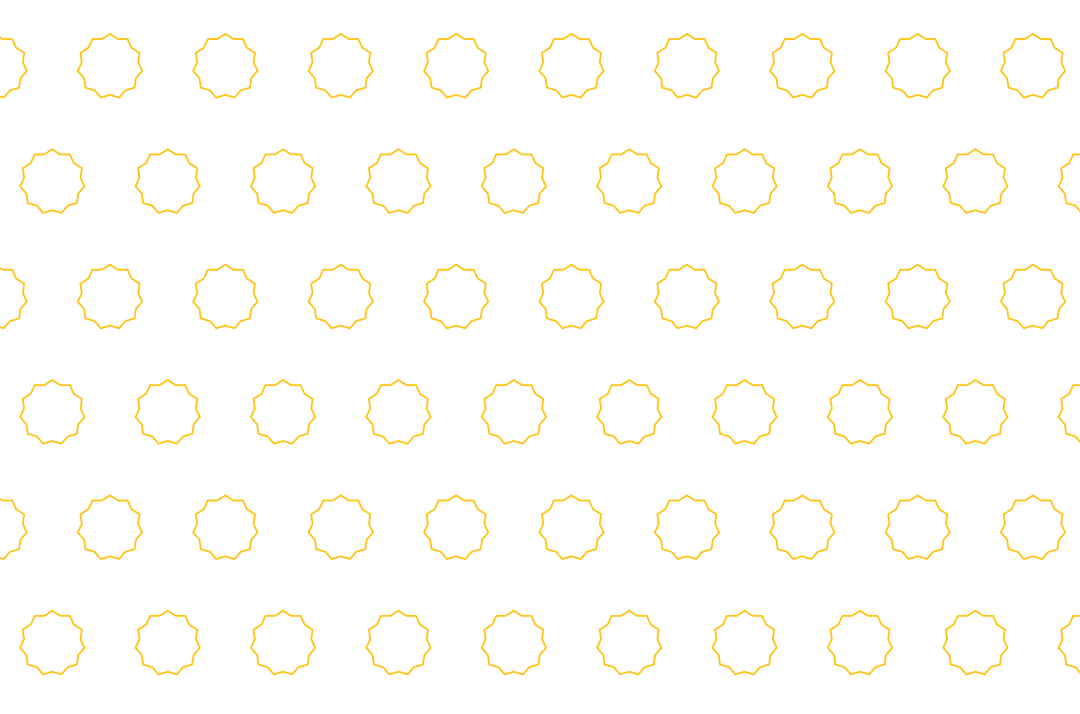 Yellow Circular Pattern on Transparent Background Vector Illustration