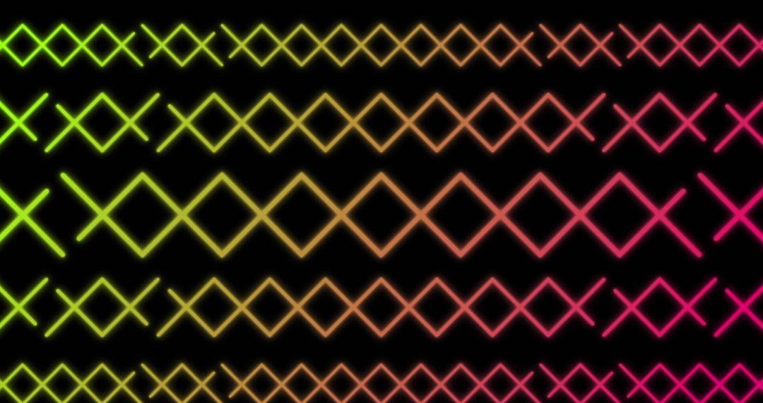 Colorful Geometric Patterns on Black Background